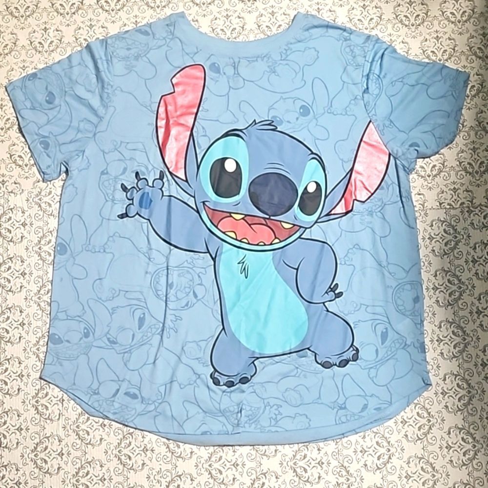 Disney Lilo & Stitch Womens 3XL AOP Graphic Print T-shirt